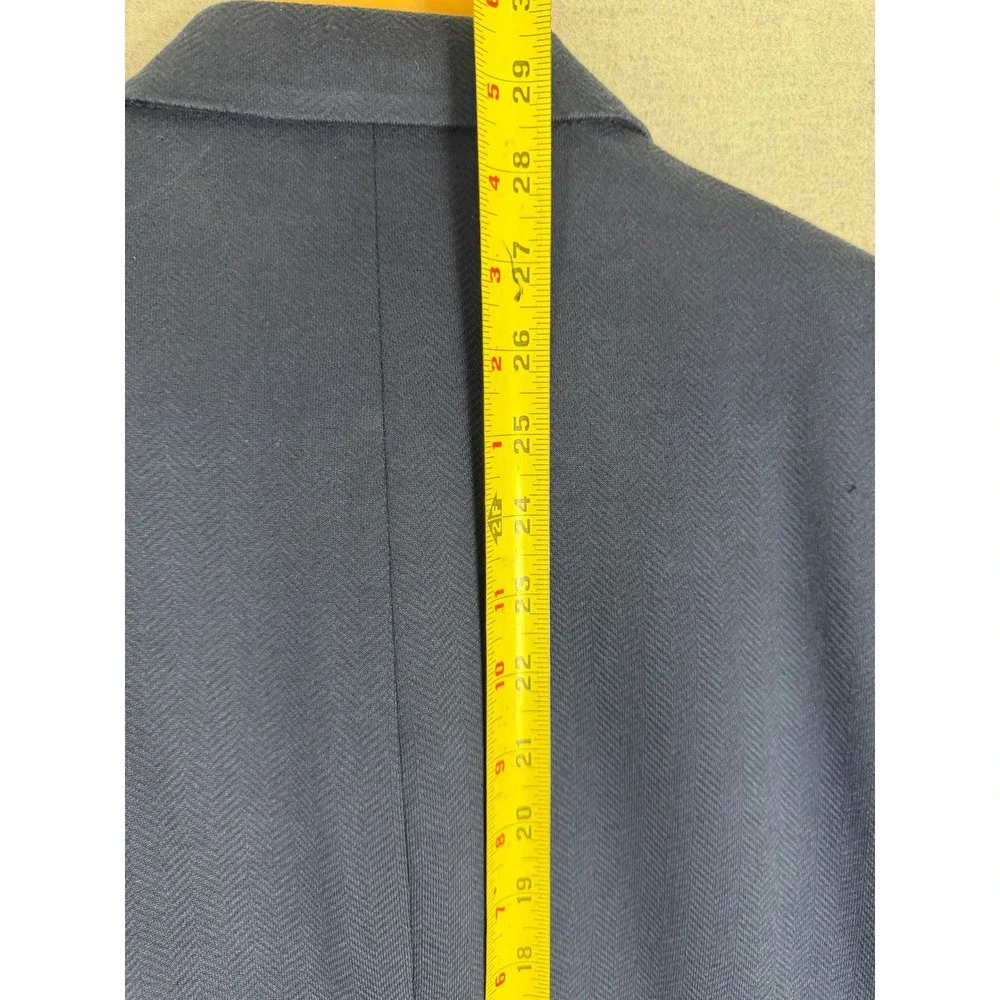 Tom James RC Royal Classic Navy Blue Herringbone Blazer Sport Coat Mens 42 Large